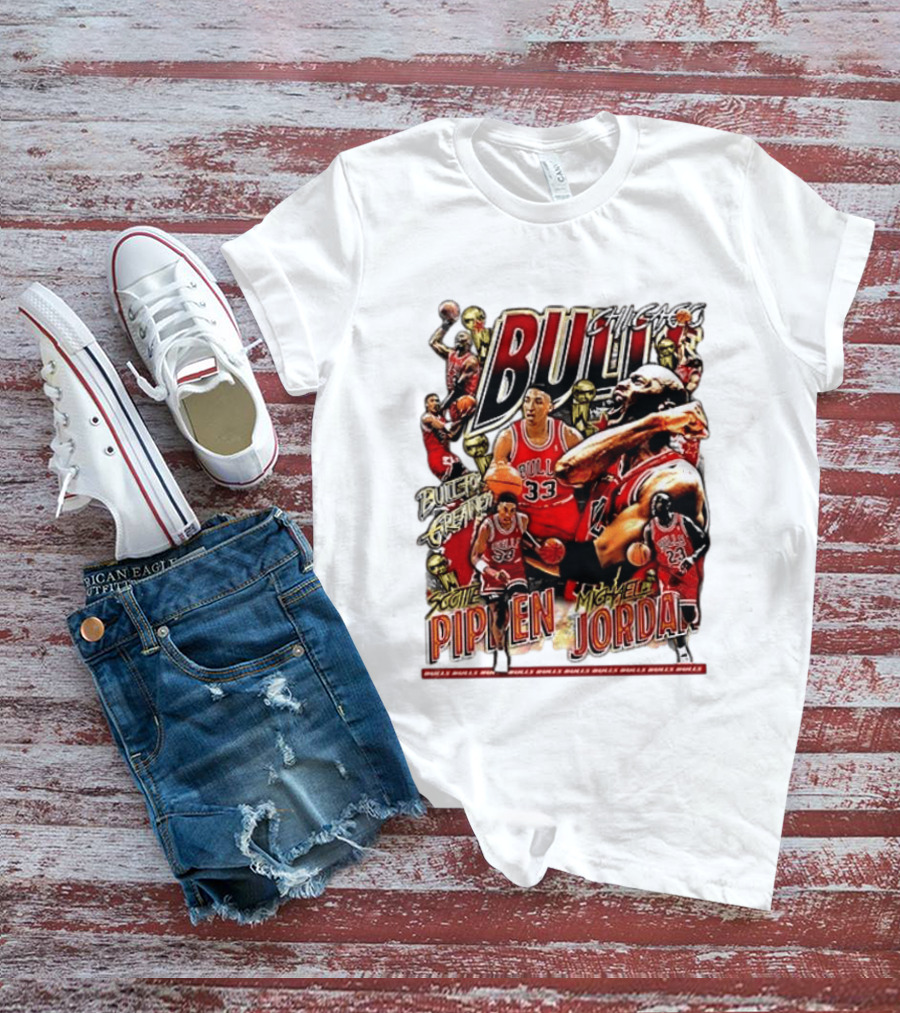 Chicago Bull Machael Jordan X Scotie Pippen Build For Greatness T-Shirt