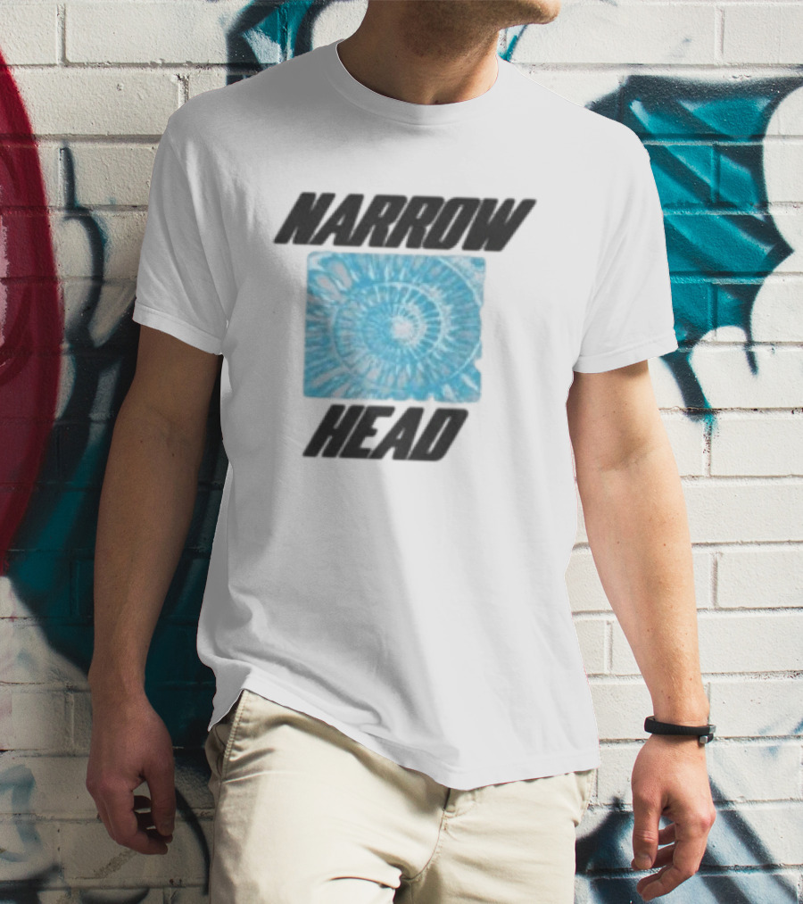 Narrow Head Blue Spiral Shell Tie Dye T-Shirt