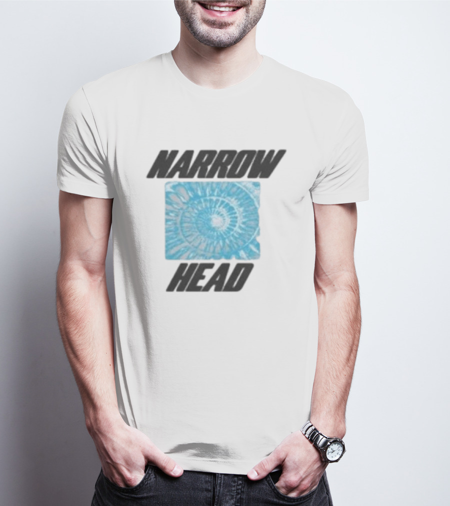 Narrow Head Blue Spiral Shell Tie Dye T-Shirt