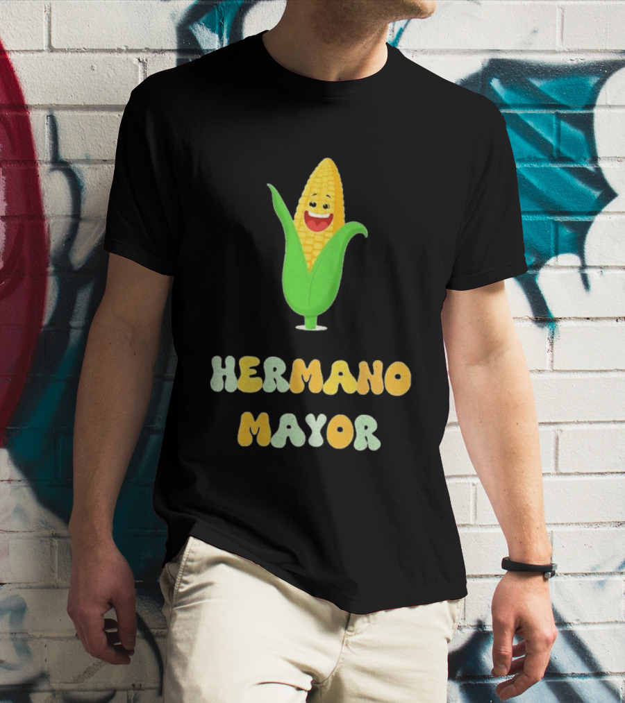 Hermano Mayor Corn With Smiling Vegetable Face T-Shirt