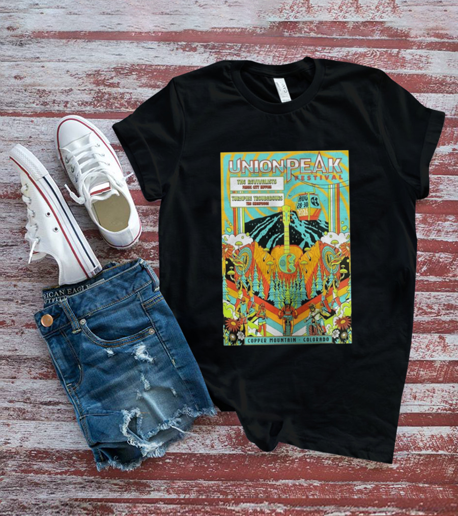 Union Peak Festival 2026 Copper Mountain Colorado Aug 28 30 Featuring The Revivalists Turbo Tweed Troubadours The Disco Biscuits T-Shirt