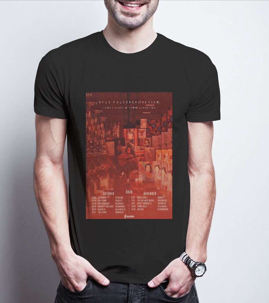 Kyle Falconer The View Lovely Night Of Terror Album Tour 2026 October November Scotland Dates T-Shirt