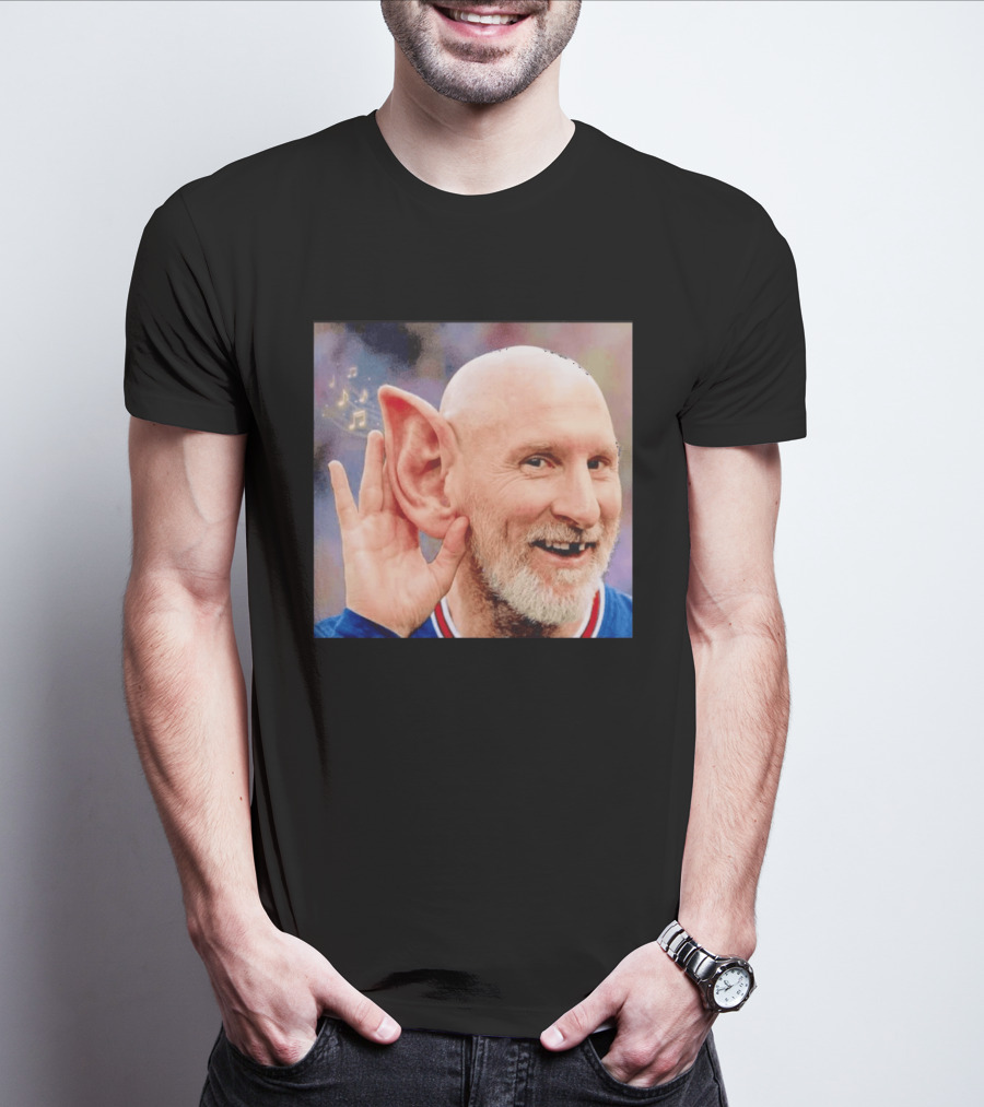 Lionel Messi Elf Meme Pessi Big Ear Music Notes Bald Man T-Shirt