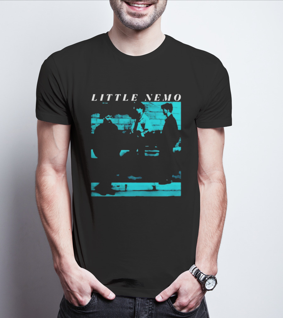 Little Nemo Post Punk Alternative Rock Band Aqua Blue Distressed T-Shirt