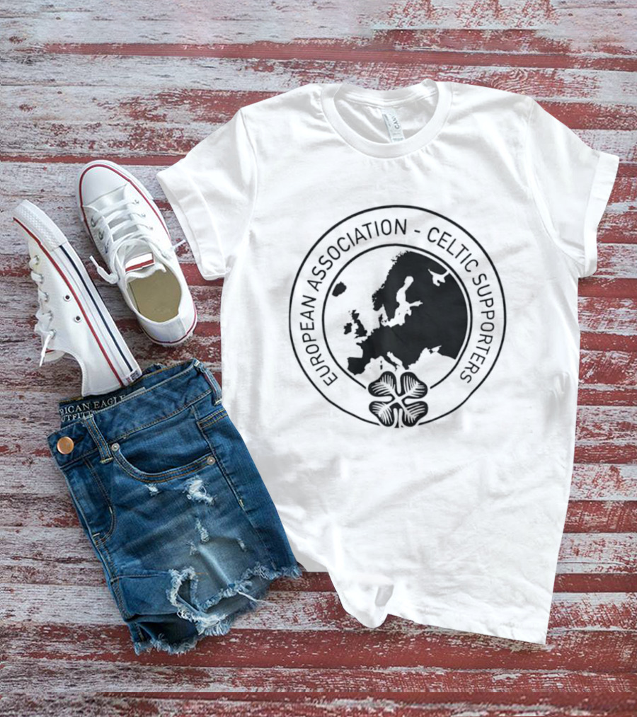 European Association Celtic Supporters Football Fans Map T-Shirt