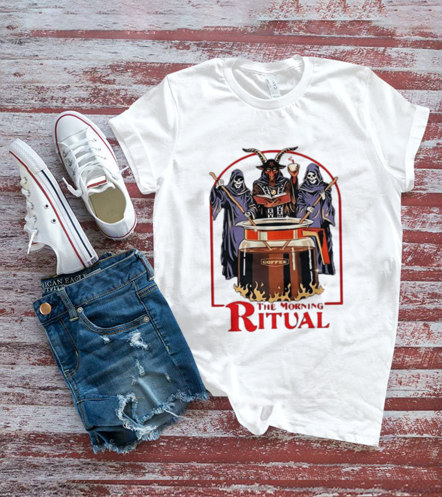 Ritual Coffee Grim Reaper Satanic Morning T-Shirt