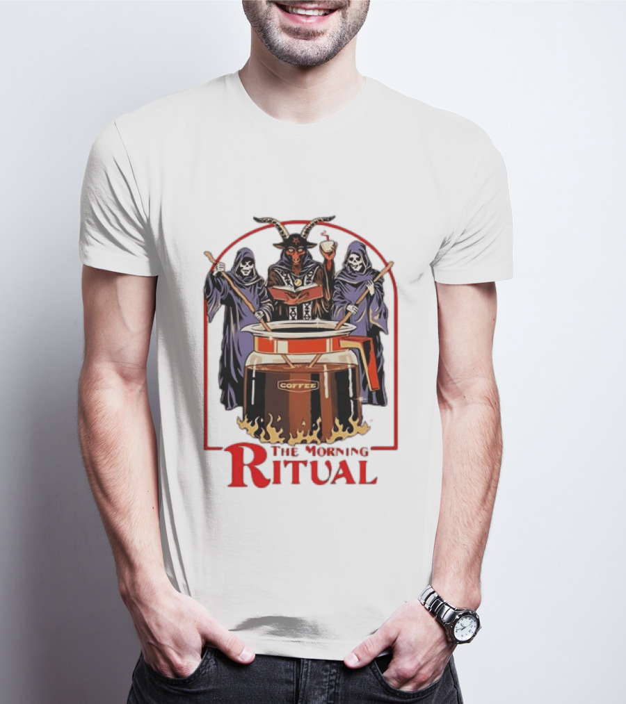 Ritual Coffee Grim Reaper Satanic Morning T-Shirt