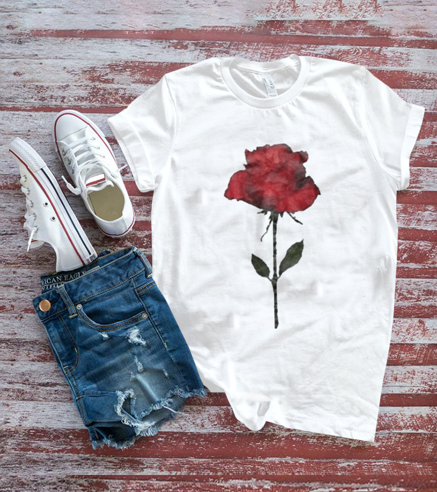Original CORTIS Seonghyeon Acne Studios Women's Red Rose 2026 T-Shirt