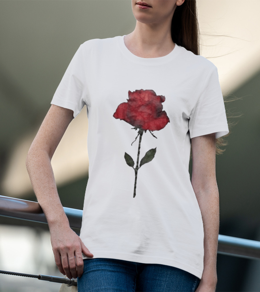 Original CORTIS Seonghyeon Acne Studios Women's Red Rose 2026 T-Shirt