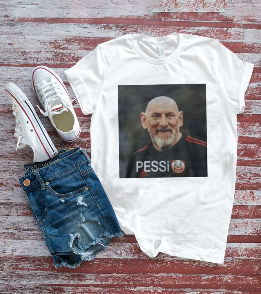 Pessi Clown Meme With AC Milan Jersey Featuring Bald Elderly Man T-Shirt