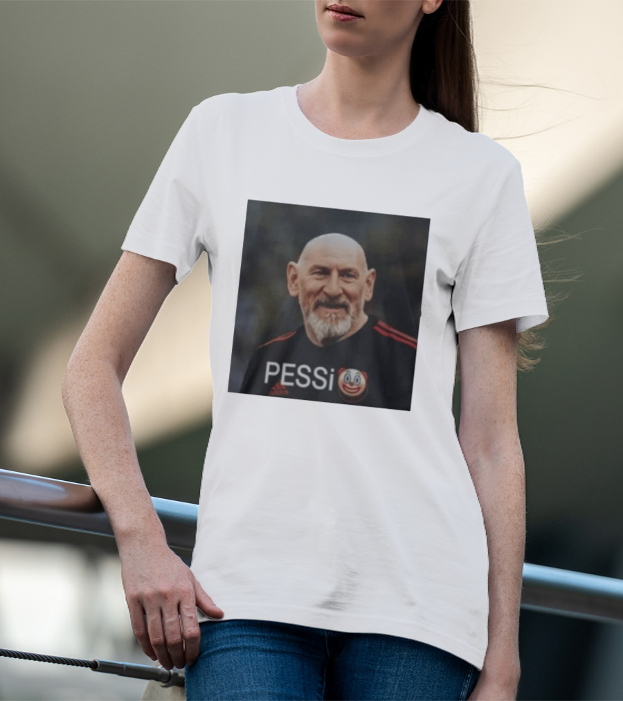 Pessi Clown Meme With AC Milan Jersey Featuring Bald Elderly Man T-Shirt