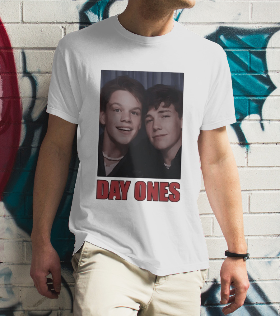 Ben Affleck Matt Damon Day Ones Friends Photobooth Nostalgia T-Shirt