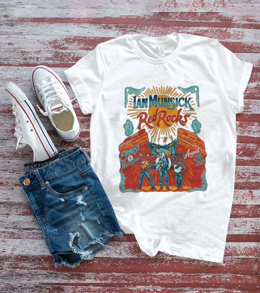 Ian Munsick Red Rocks August 25th 2026 Ernest Ned LeDoux T-Shirt