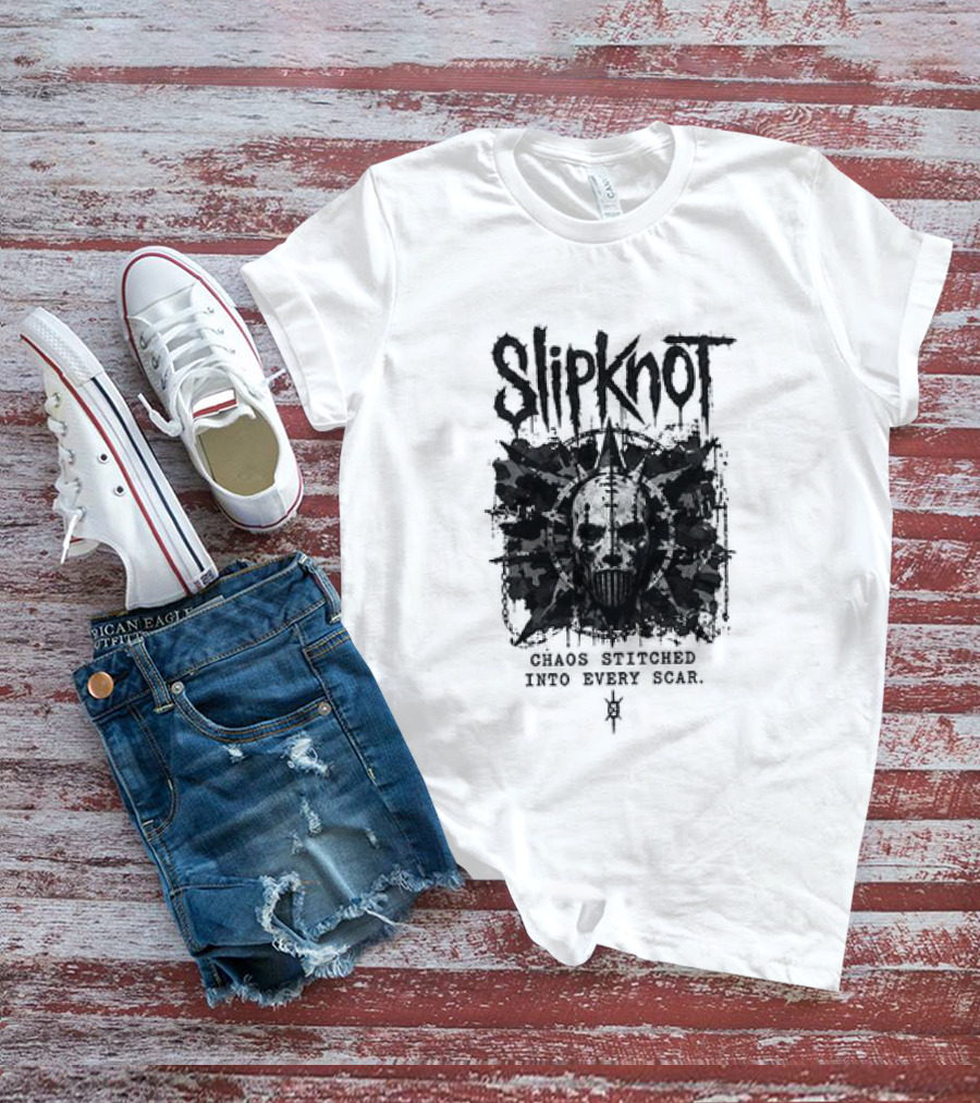 Slipknot Chaos Stitched Into Every Scar Grunge Mask T-Shirt