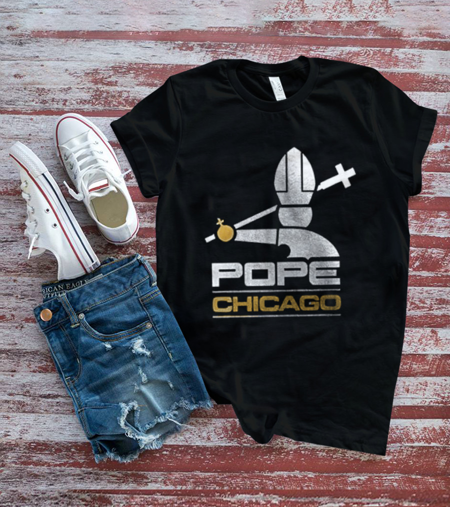 Chicago White Sox Pope Chicago Silver Cross Baseball T-Shirt