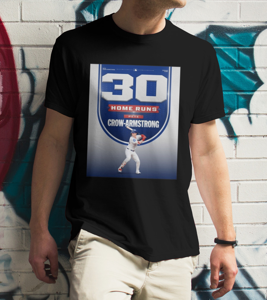 30 Home Runs Pete Crow Armstrong Chicago Cubs T-Shirt