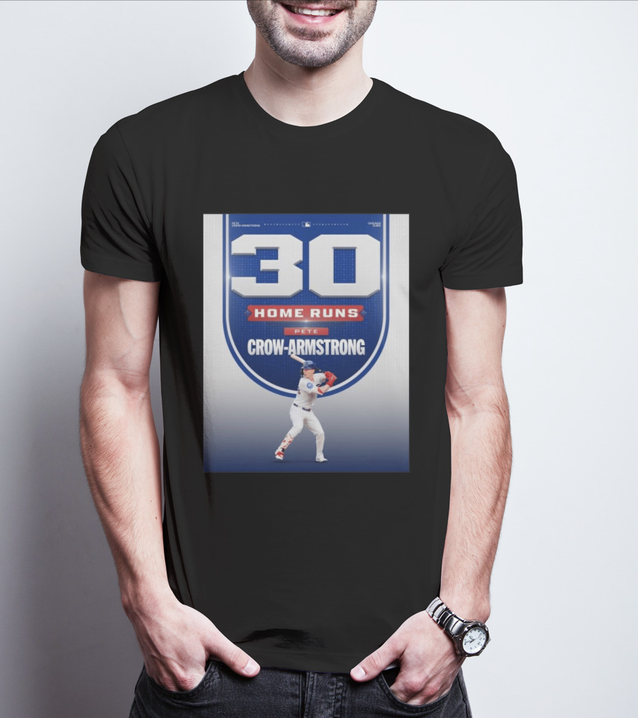 30 Home Runs Pete Crow Armstrong Chicago Cubs T-Shirt