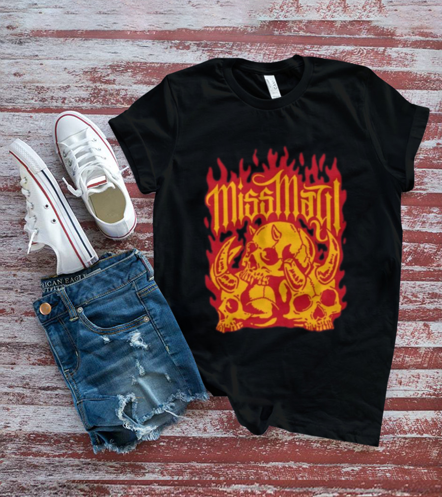 Solid State Records Miss May I Skull Flames No Place For Me Black T-Shirt