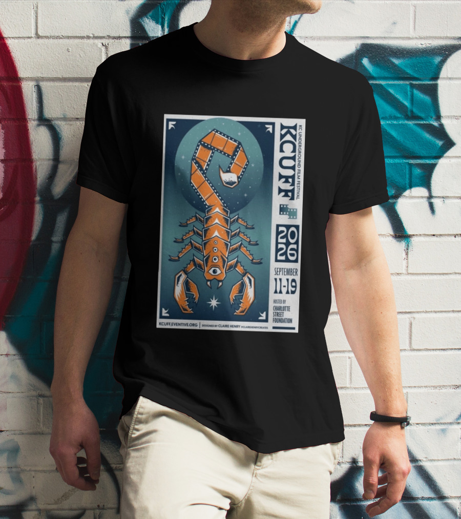KC Underground Film Festival 2026 Scorpion September 11 19 Charlotte Street Foundation T-Shirt