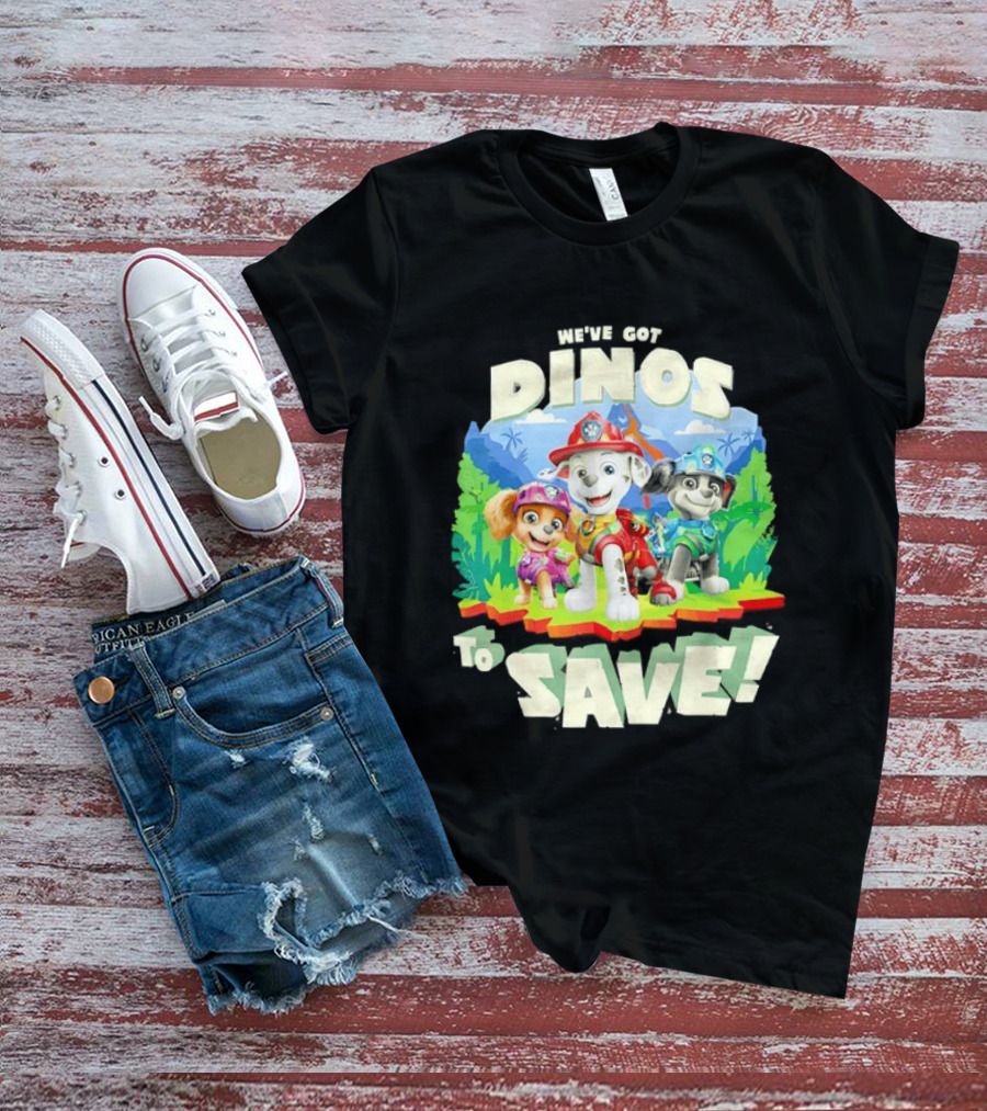 Paw Patrol We've Got Dinos To Save Marshall Adventure With Dinosaurs T-Shirt