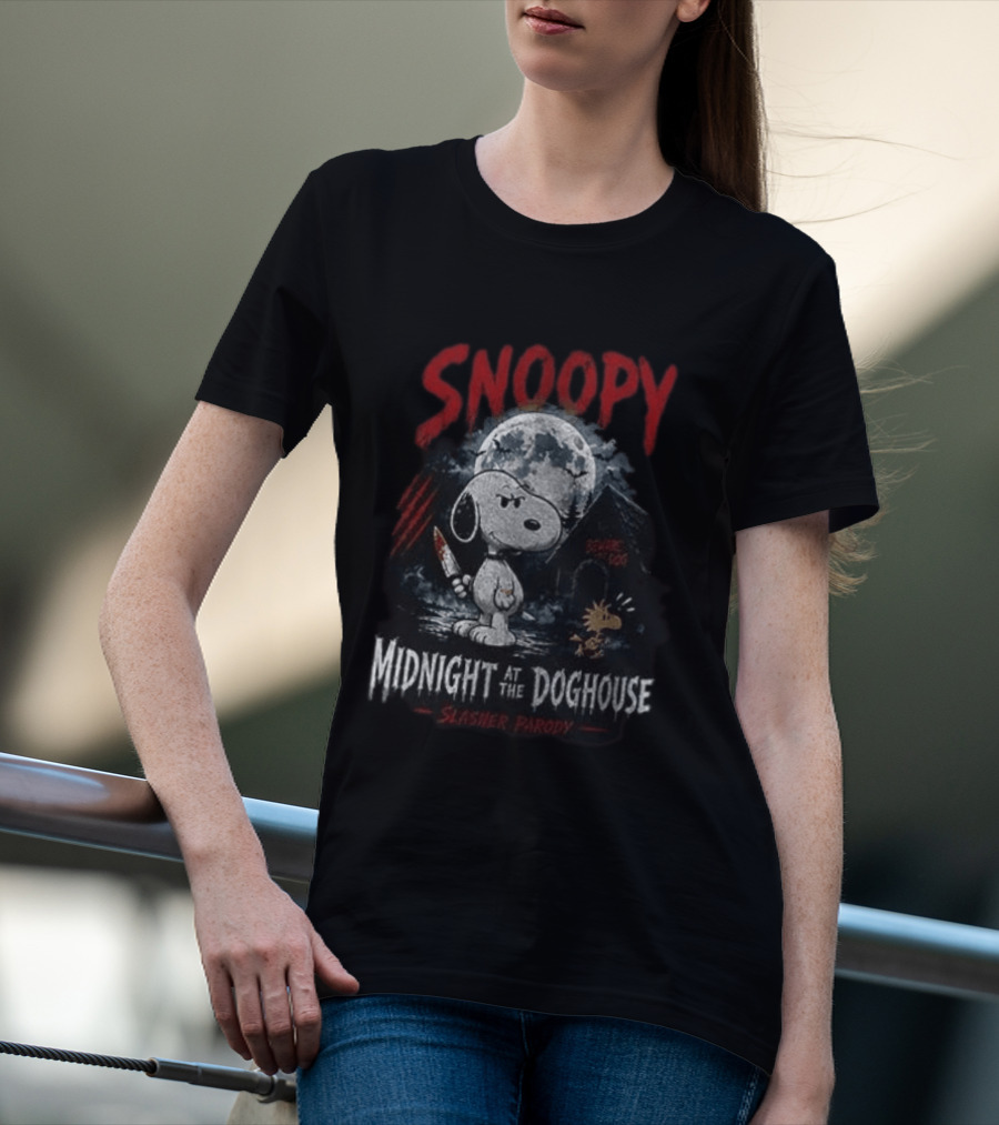 Snoopy Midnight At The Doghouse Slasher T-Shirt