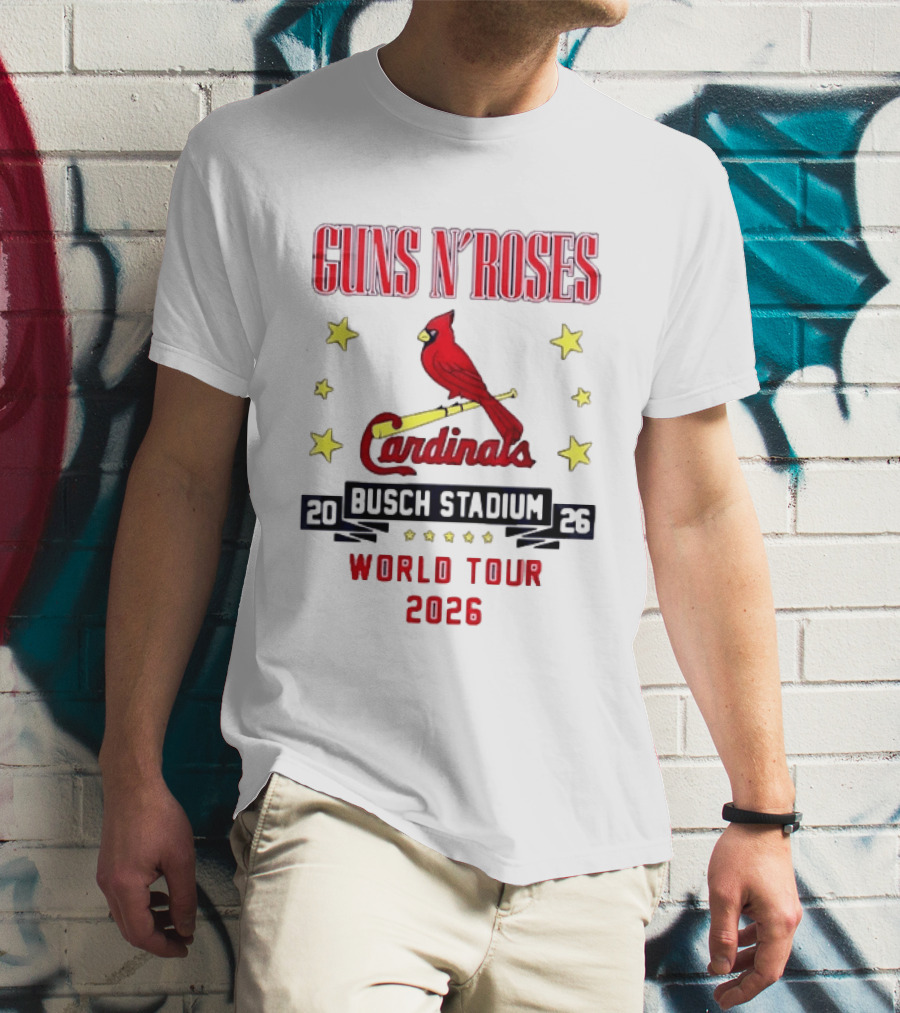 Guns N' Roses Busch Stadium St Louis Cardinals World Tour 2026 T-Shirt