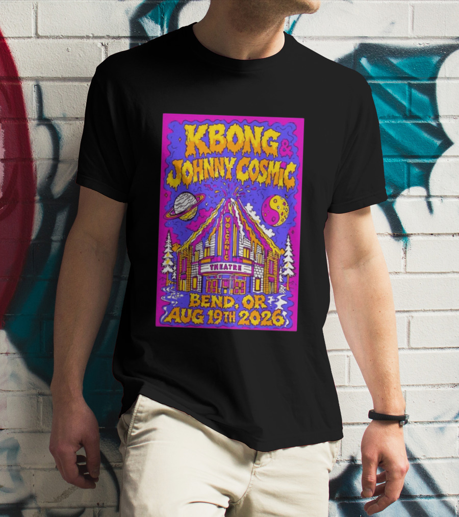 KBong Johnny Cosmic Bend OR August 19th 2026 Volcanic Theatre Concert T-Shirt
