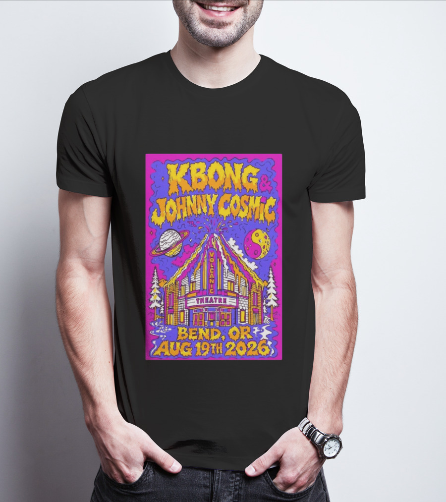 KBong Johnny Cosmic Bend OR August 19th 2026 Volcanic Theatre Concert T-Shirt