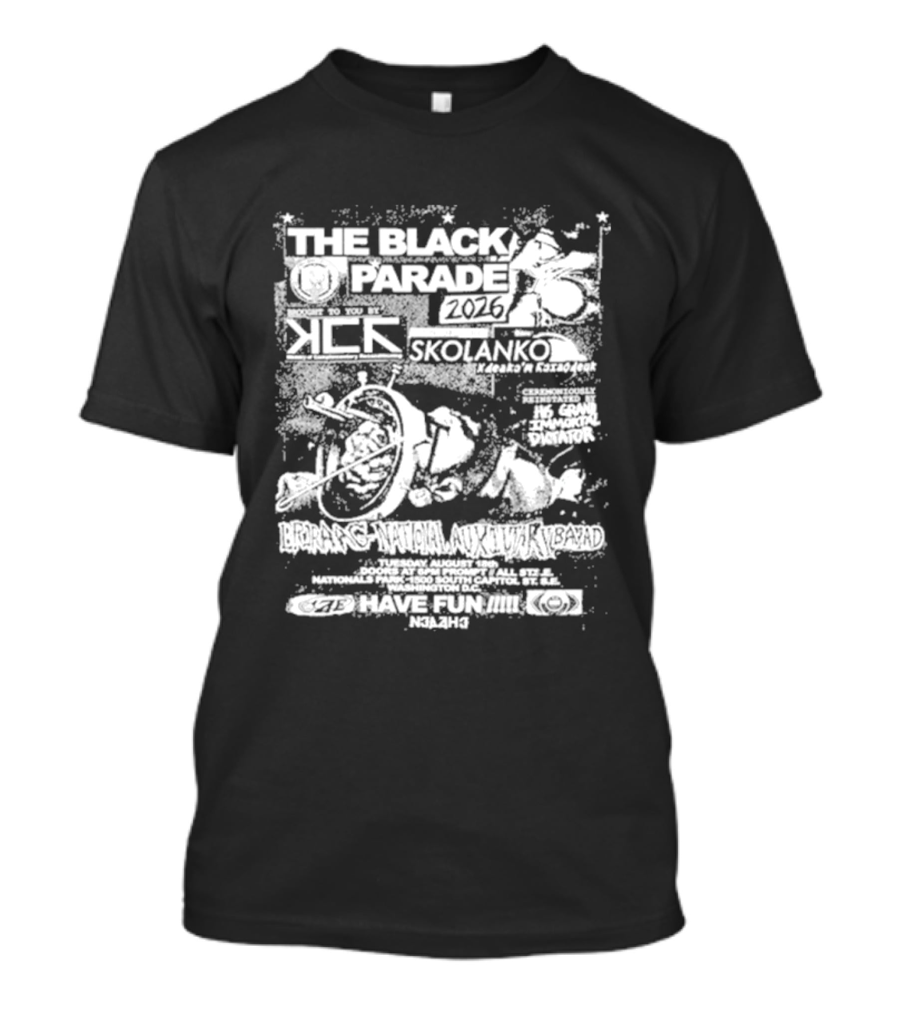 The Black Parade Nationals Park Washington DC 08.18.2026 My Chemical Romance Skolanko T-Shirt