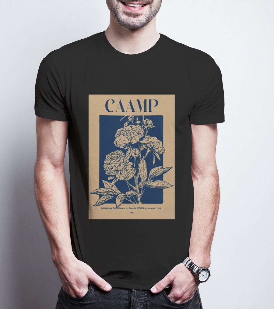 CAAMP KettleHouse Amphitheater Bonner MT August 17+18 2026 Floral T-Shirt