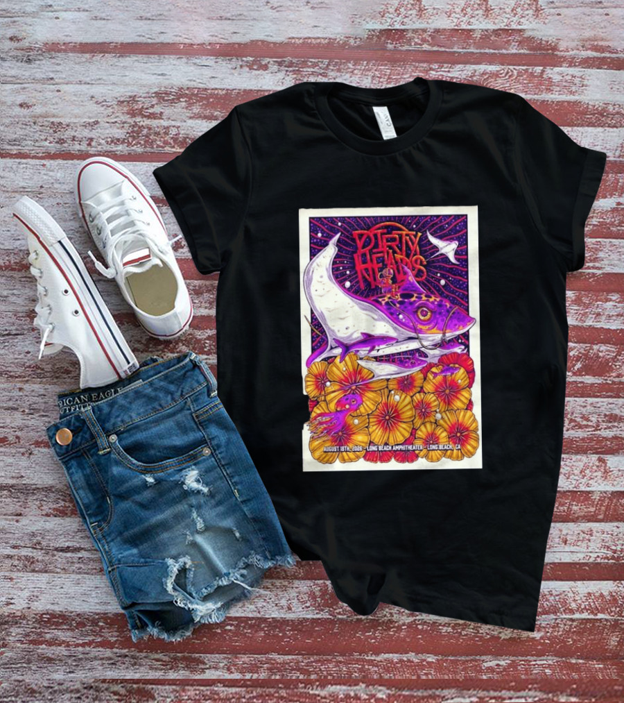 Dirty Heads Long Beach Amphitheater August 18 2026 Vibrant Stingray And Flowers T-Shirt