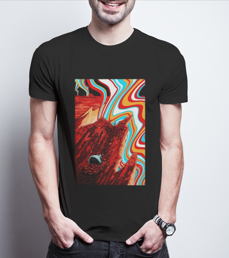 Gov't Mule Livingston MT August 18 2026 Event Psychedelic Swirls Alien Landscape T-Shirt
