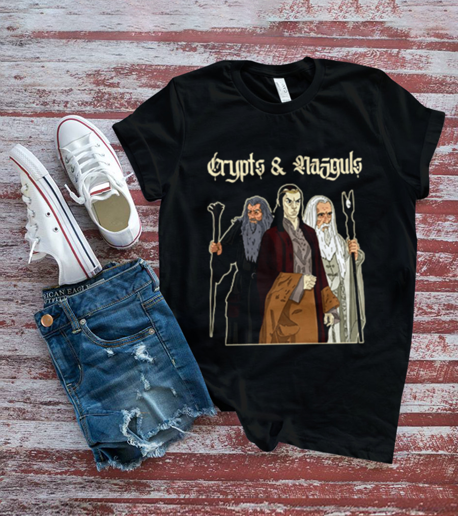 Crypts & Nazgûls Wizards Of The Rings Characters T-Shirt