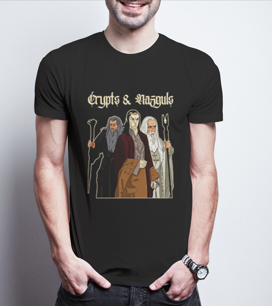 Crypts & Nazgûls Wizards Of The Rings Characters T-Shirt