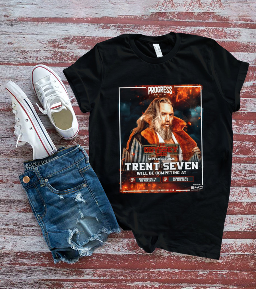Progress Wrestling Odyssey Tour September 2026 Trent Seven Bournemouth Birmingham O2 Academy T-Shirt