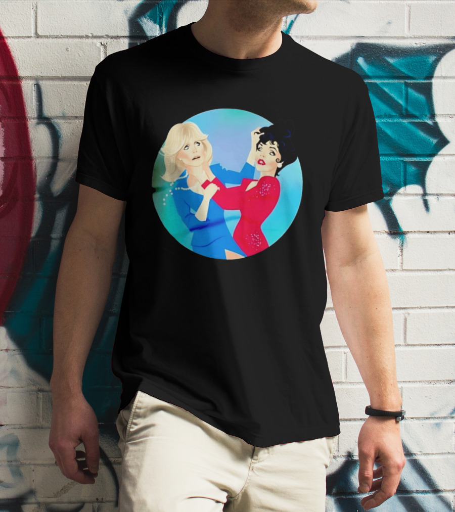 Alexis Carrington Krystle Carrington Iconic Dynasty Catfight Scene T-Shirt
