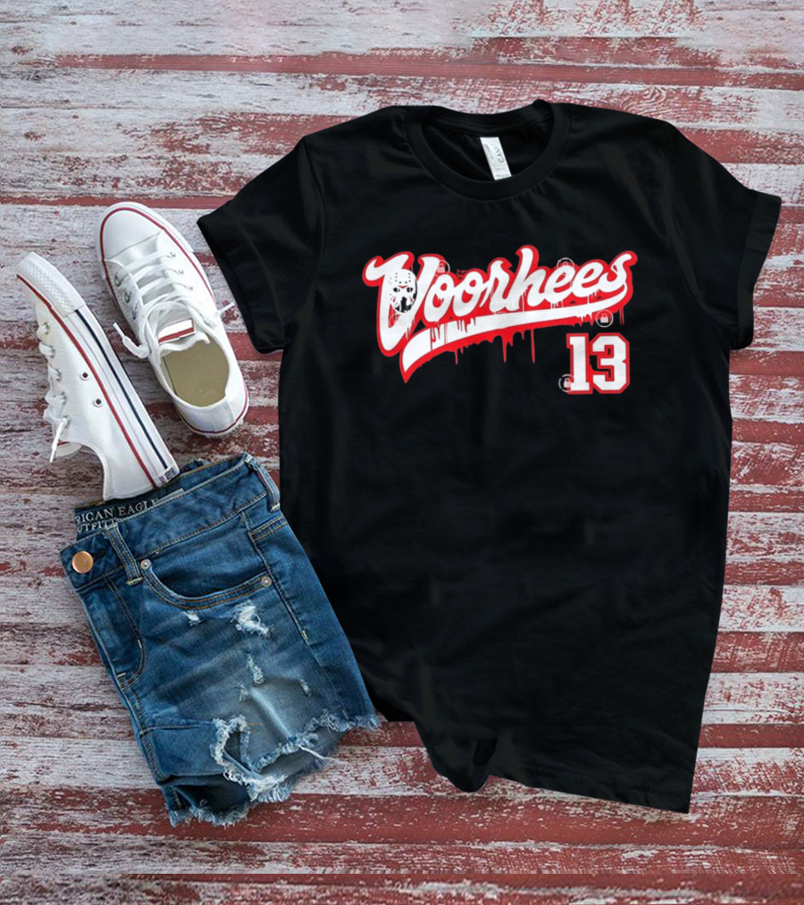 Jason Voorhees Mask Dripping Blood 13 Hockey Friday The 13th T-Shirt