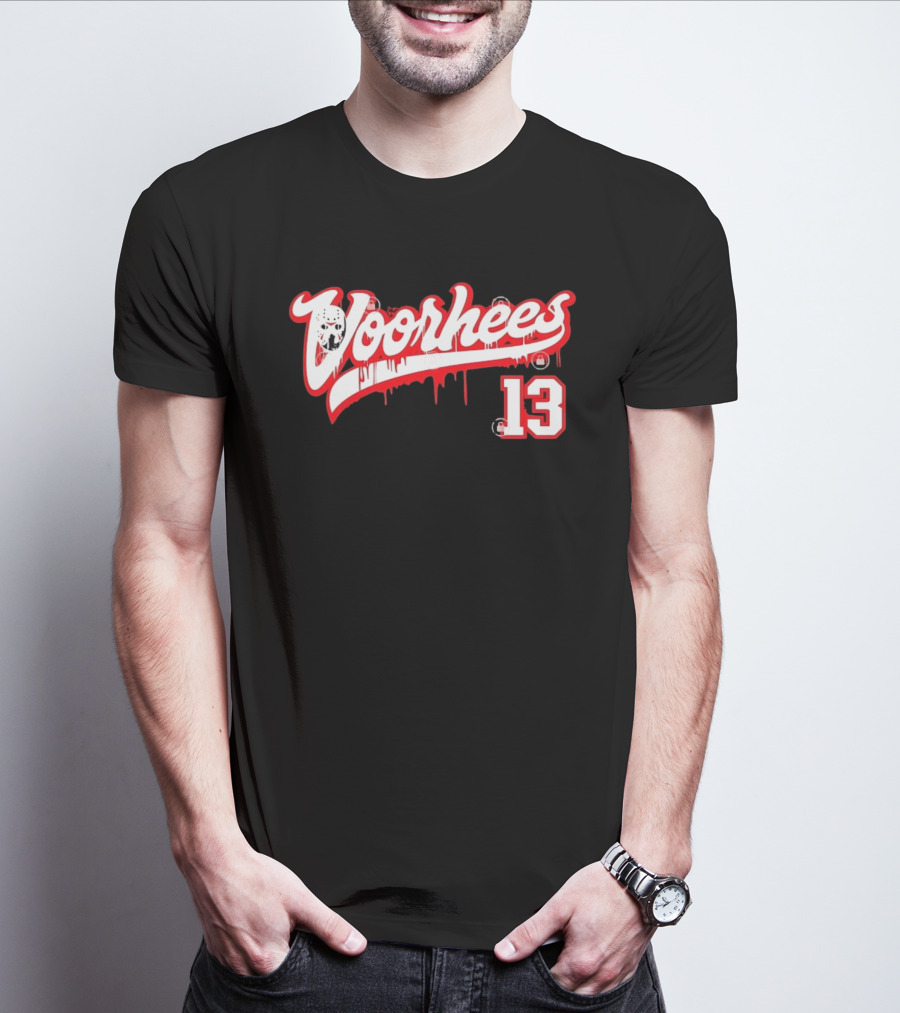 Jason Voorhees Mask Dripping Blood 13 Hockey Friday The 13th T-Shirt