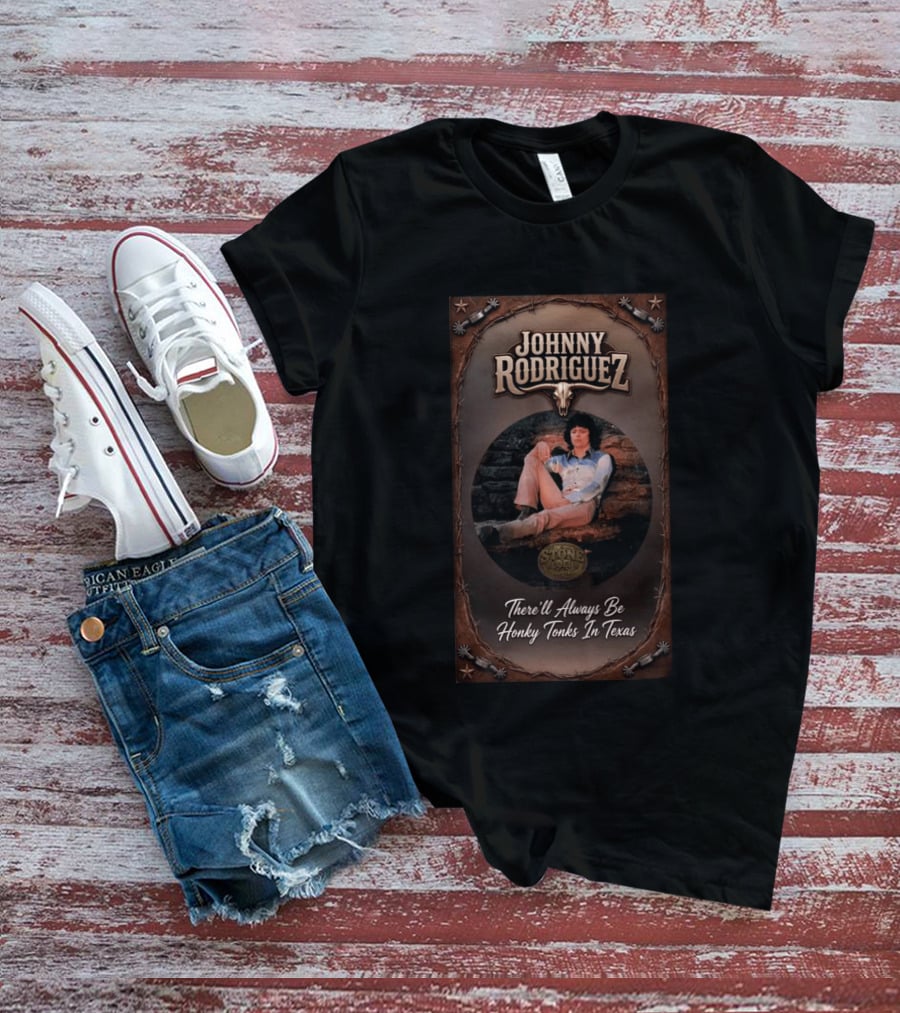 Johnny Rodriguez Cowboy Style Texas Honky Tonks Music Stone Pony T-Shirt