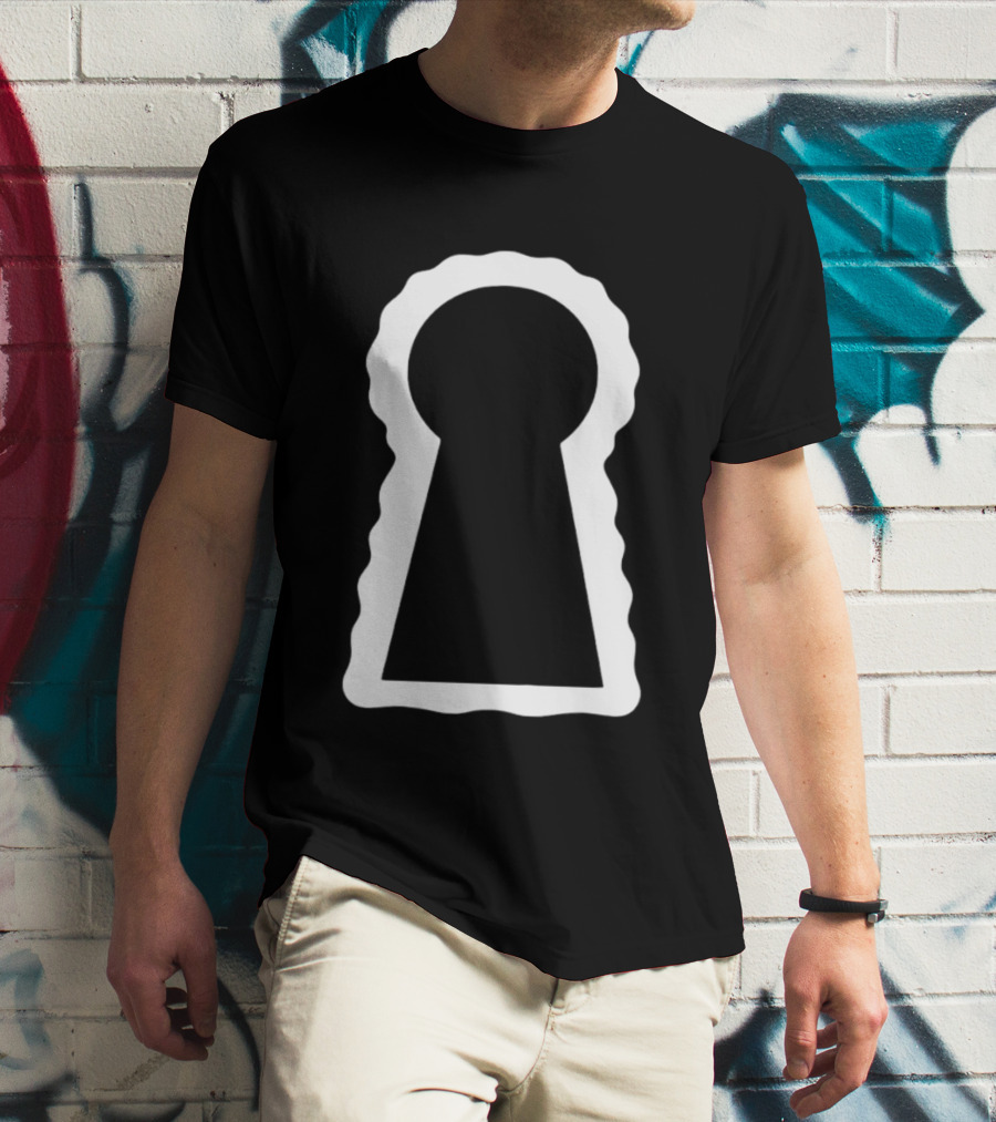 Minimalist Keyhole Secret Door Aesthetic T-Shirt