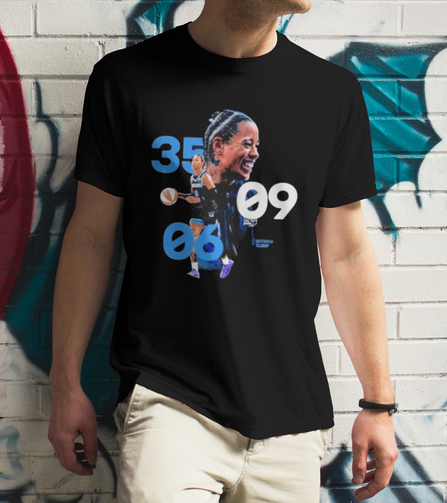 Natasha Cloud Historic 35 Points 5 Rebounds 5 Assists Performance T-Shirt