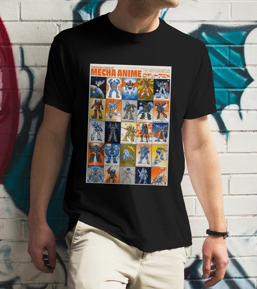 The Evolution Of Mecha Anime V.2 T-Shirt