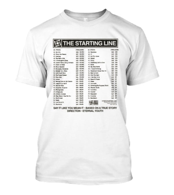The Starting Line Complete Songs And Lyrics Collection Vintage Music Band Merch T-Shirt