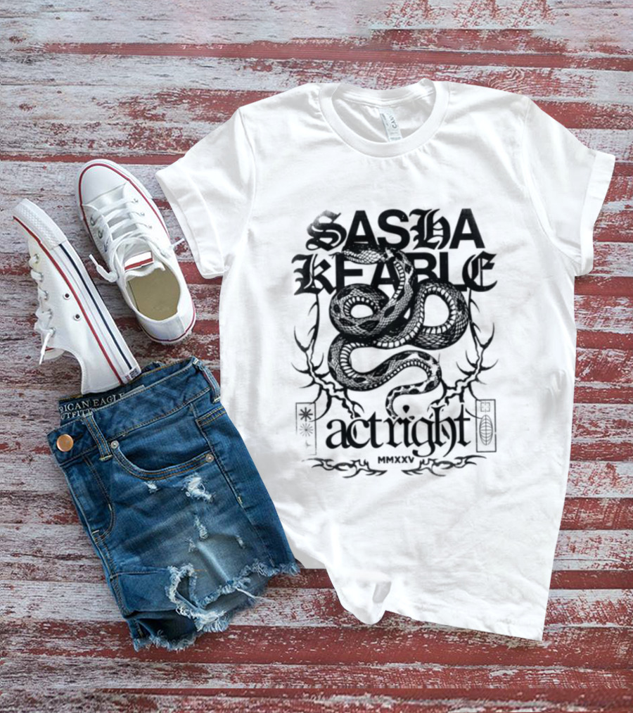 Sasha Keable Act Right US Tour White Snake T-Shirt