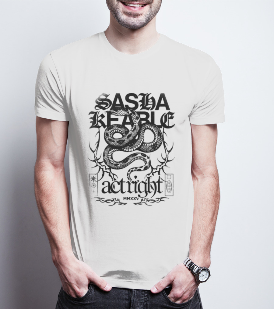 Sasha Keable Act Right US Tour White Snake T-Shirt