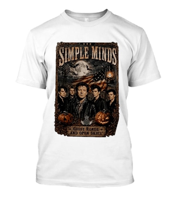 Simple Minds Band Ghost Roads And Open Skies Vintage American Flag T-Shirt