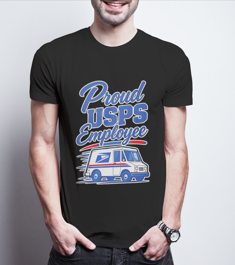 Proud USPS Employee With Postal Truck T-Shirt