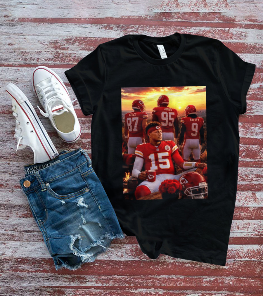 Good Morning Chiefs Kingdom Patrick Mahomes Kelce Jones Walker 87 95 9 15 T-Shirt