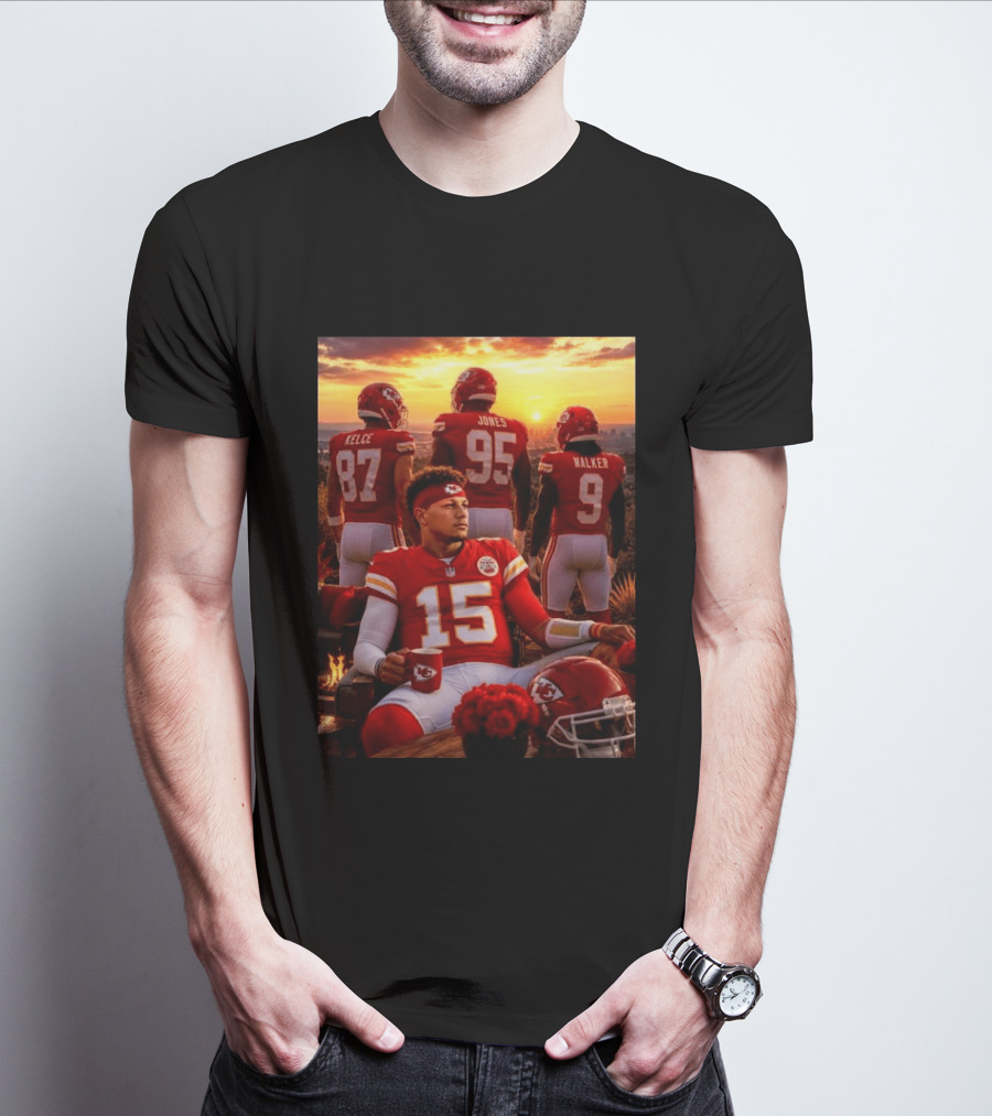 Good Morning Chiefs Kingdom Patrick Mahomes Kelce Jones Walker 87 95 9 15 T-Shirt