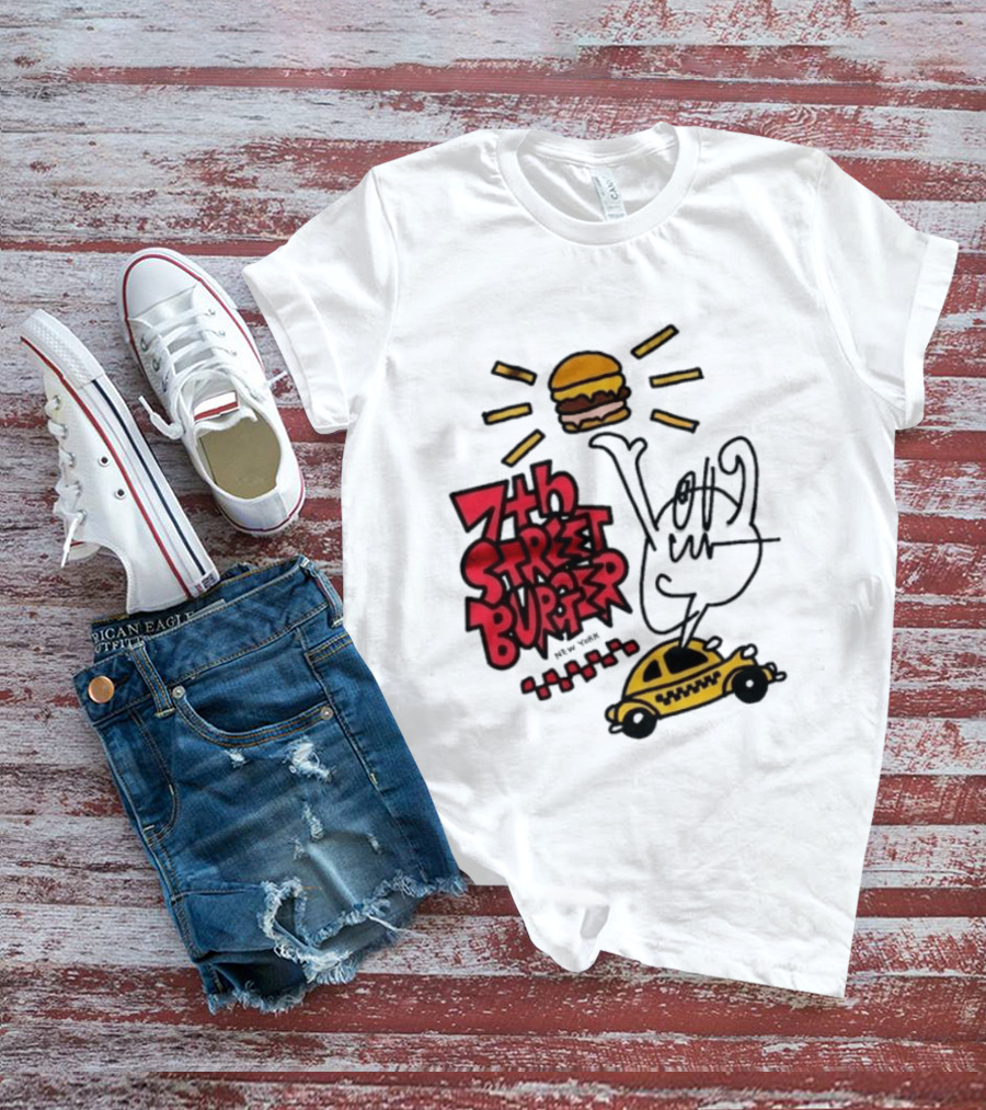 7th Street Burger Taxi With Burger And Sunbeam T-Shirt